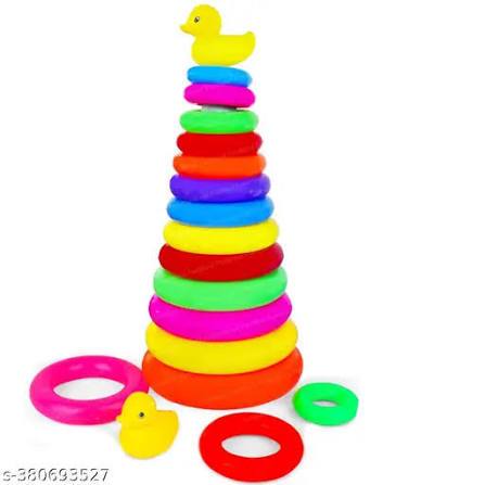 JBT Plastic Teddy Junior 9-Ring Stacker Toy